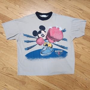 Vintage Mickey Mouse Boxing T Shirt Single Stitch